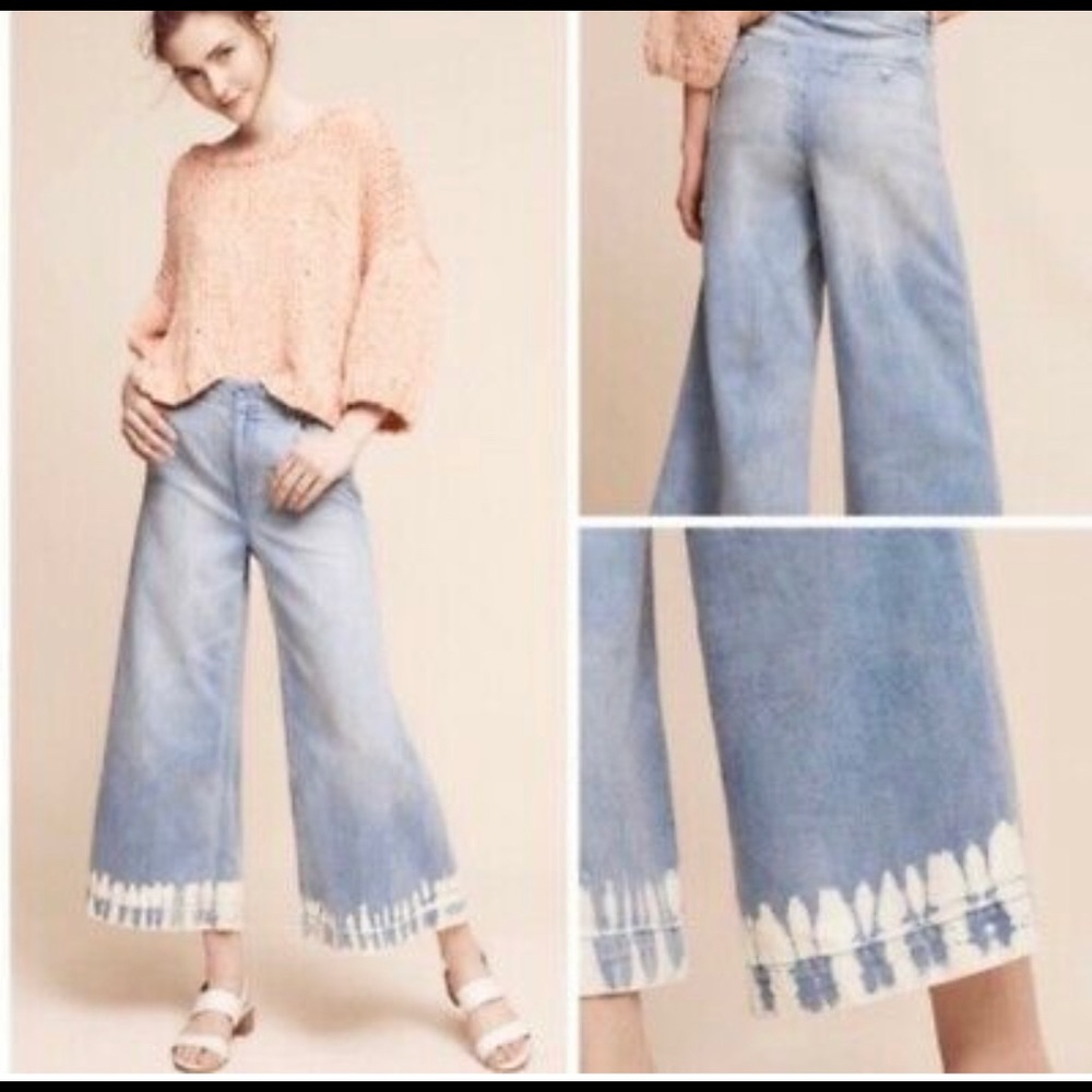 Wide leg cropped jeans - Anthropologie